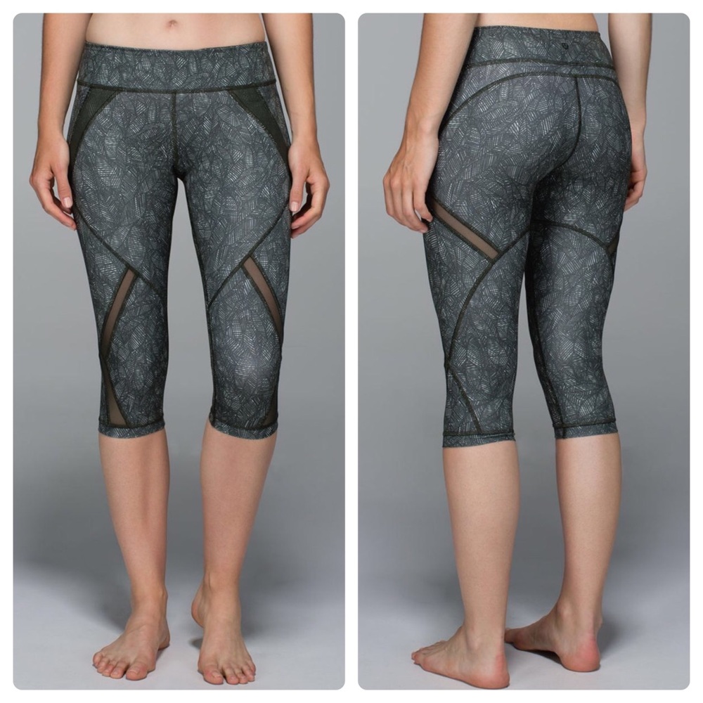 Lululemon Cool To Street Crop Jazzy White Green